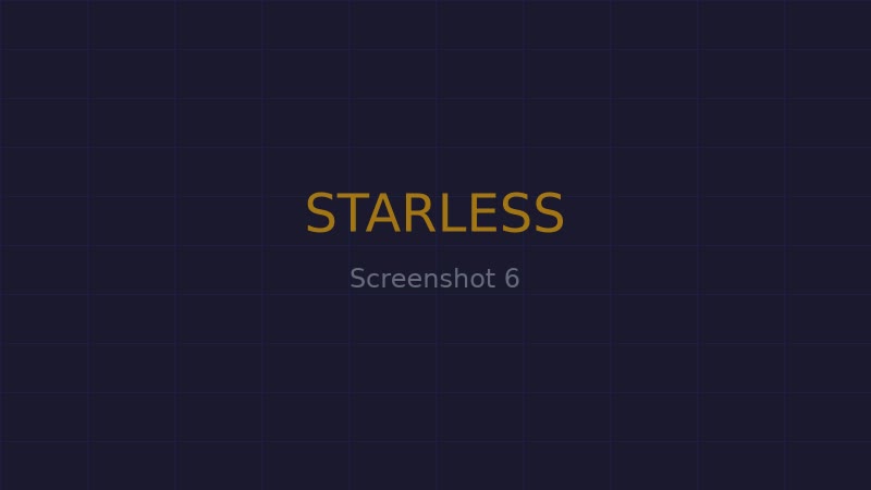 STARLESS 游戏截图 — 夜间花园场景，月光下的豪宅散发着令人不安的美感